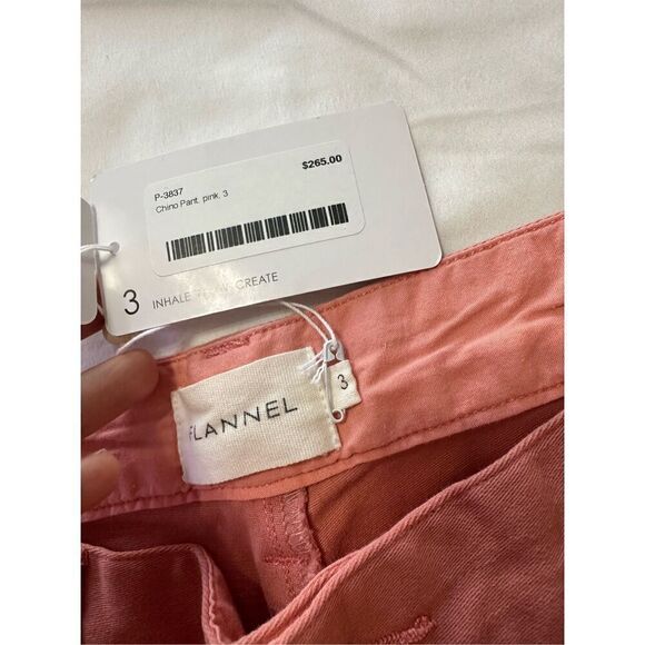 NWT Flannel Chino Pink Pants Size 3 ( or L) - Picture 10 of 12